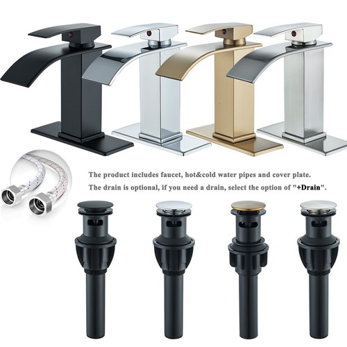 Waterfall bathroom sink - sink, faucet